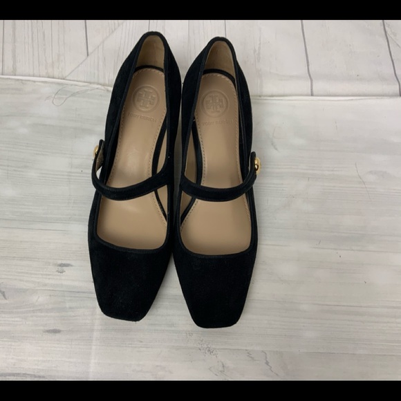Tory Burch Black Suede Maryjane Shoes. Sz 6M - Picture 2 of 5
